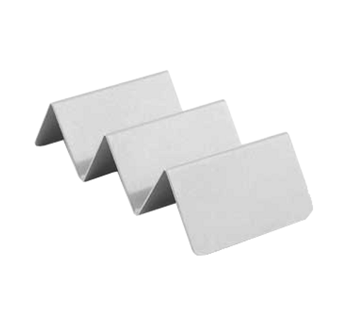 American Metalcraft MTSH3 4" L x 2" W x 1" H Stainless Steel Mini Taco Holder