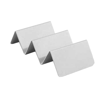 American Metalcraft MTSH3 4" L x 2" W x 1" H Stainless Steel Mini Taco Holder