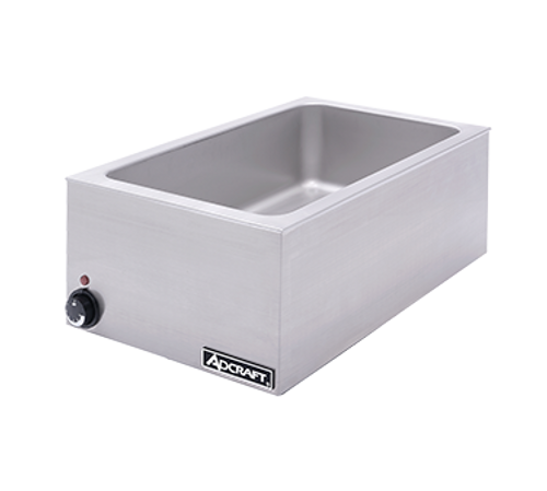 Adcraft FW-1500W/C 12" x 20" Full Size Stainless Steel 1 Compartment Food Warmer - 1500 Watts