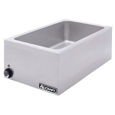 Adcraft FW-1500W/C 12" x 20" Full Size Stainless Steel 1 Compartment Food Warmer - 1500 Watts