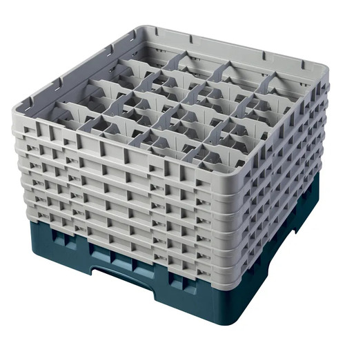 Cambro 16S1114414 Camrack Glass Rack With (6) Soft Gray Extenders - 2 Cases