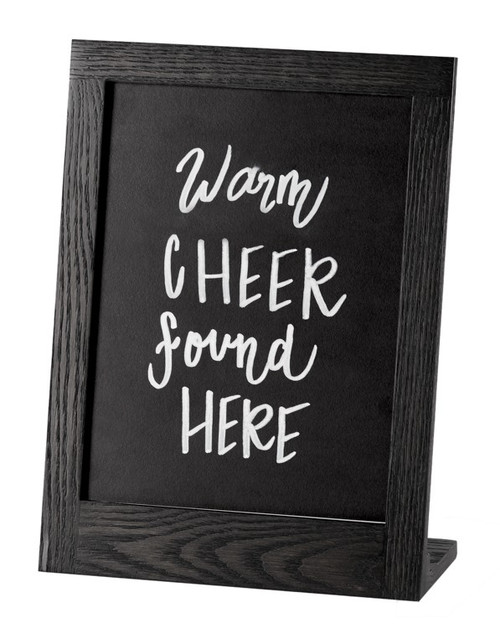 Cal-Mil 3818-811-87 Cinderwood Chalkboard Sign Dark Ash Gray Oak Wood Frame 10-3/8"W