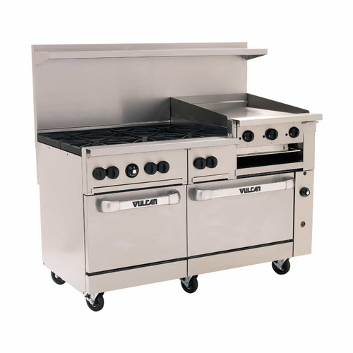 Vulcan 60SS-6B24GB-NG 60" Natural Gas Restaurant Range - 268,000 BTU