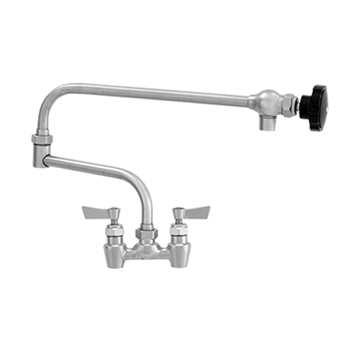 Fisher 66354 12" Control Swing Spout Stainless Steel Backsplash Mount Faucet