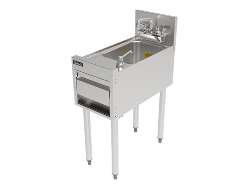 Perlick TSF12HS-STK 12" W x 24" D Stainless Steel TSF Series Underbar Hand Sink Unit