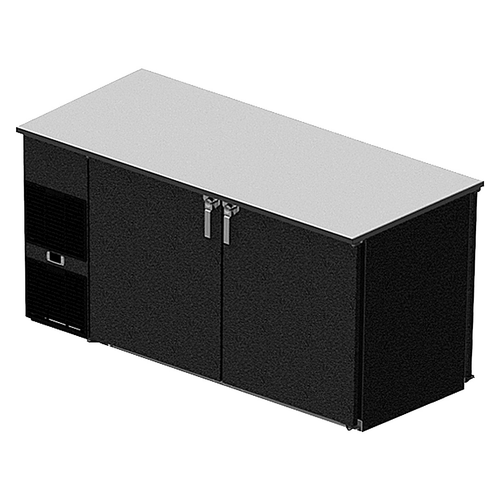 Glastender CP1FL84 84"W Three-Section Solid Door Cooler