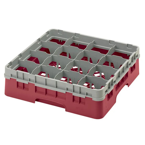 Cambro 16S418416 Camrack Glass Rack With Soft Gray Extender - 5 Cases