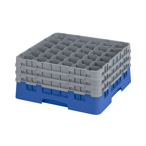 Cambro 36S738168 Camrack Glass Rack With (3) Soft Gray Extenders - 3 Cases