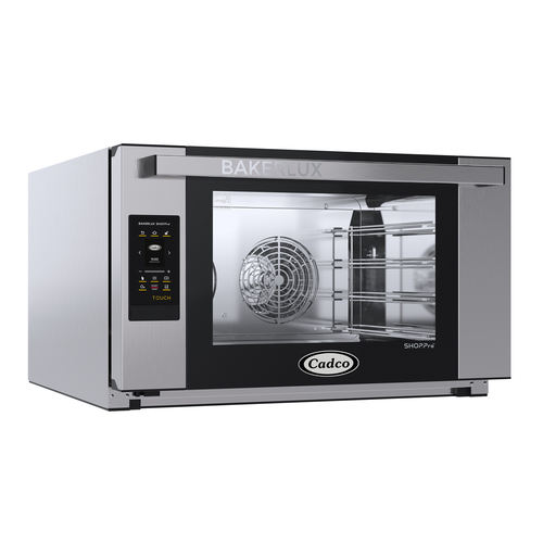Cadco XAFT-04FS-TD Stainless Steel 1 Deck Full or Standard Size Electric Bakerlux TOUCH Heavy-Duty Convection Oven - 208-240 Volts 1-Ph