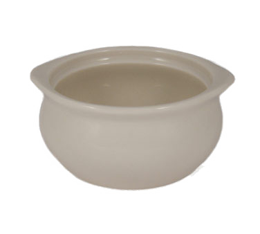 CAC China OC-12-W 12 Oz. American White Ceramic Round Onion Soup Crock (2 Dozen Per Case)