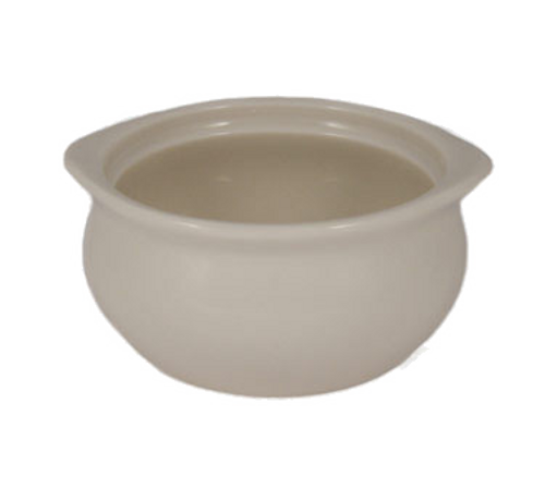 CAC China OC-12-W 12 Oz. American White Ceramic Round Onion Soup Crock (2 Dozen Per Case)