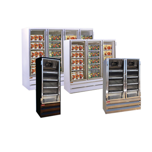 Howard McCray GF88BM-S-FF 103.75"W Four-Section Glass Door Freezer Frozen Foods Merchandiser