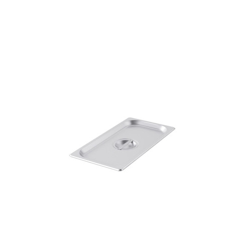 CAC China SPCO-T Stainless Steel 0.33 Size Solid Flat Steam Pan Cover (72 Each Per Case)