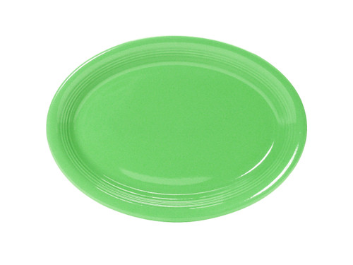 Tuxton CTH-1142 Ceramic Cilantro Oval Platter (1 Dozen)