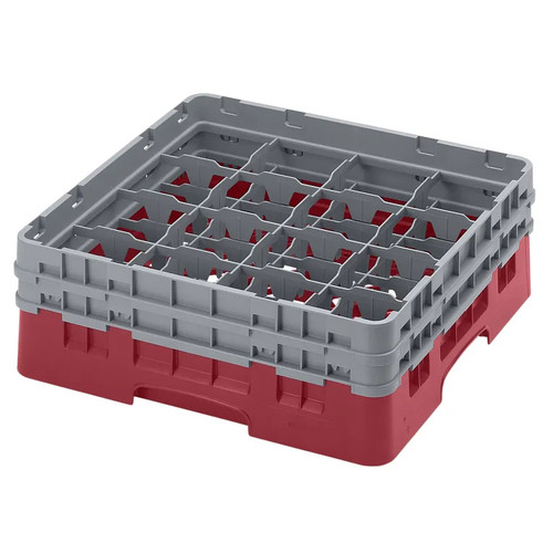 Cambro 16S434416 Camrack Glass Rack With (2) Soft Gray Extenders - 4 Cases