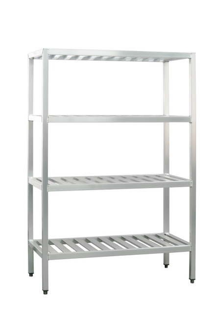 New Age 1066Tb T-Bar Series Shelving Unit 4-Tier 48"W 1000 Lbs. Shelf Capacity All Welded 1-1/2" Aluminum Tube Construction
