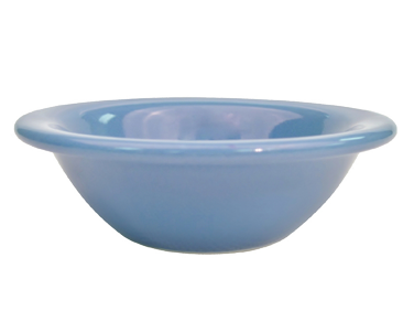 CAC China L-11NR-LBU 4 Oz. Light Blue Ceramic Round Las Vegas Fruit Dish (3 Dozen Per Case)