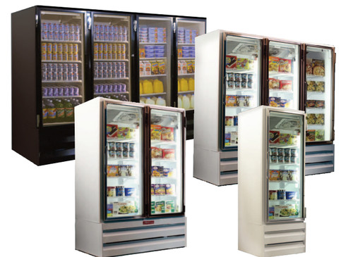 Howard McCray GF88BM-FF 103.75"W Four-Section Glass Door Freezer Frozen Foods Merchandiser