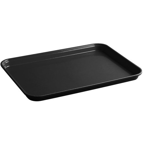 Cambro 1318MT110 12-5/8" x 17-3/4" x 1-1/16" Black Rectangular Fiberglass Market Display Tray