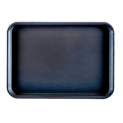 Cambro 1318MT110 12-5/8" x 17-3/4" x 1-1/16" Black Rectangular Fiberglass Market Display Tray