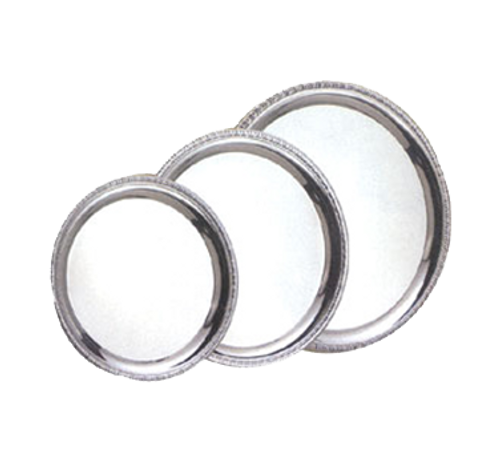 American Metalcraft SST14 14" Stainless Steel Round Royal Touch Serving Tray