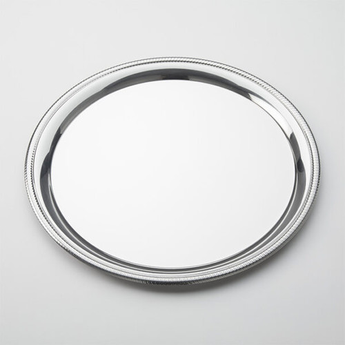 American Metalcraft SST14 14" Stainless Steel Round Royal Touch Serving Tray