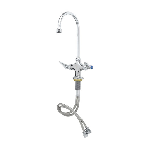 T&S Brass B-0301-VR Double Pantry Faucet single hole base 4"