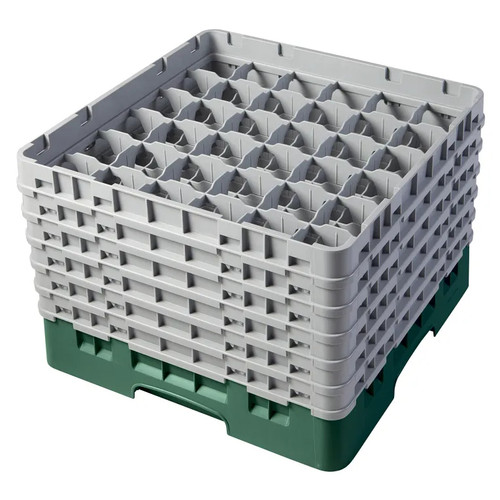 Cambro 36S1114119 Camrack Glass Rack With (6) Soft Gray Extenders - 2 Cases