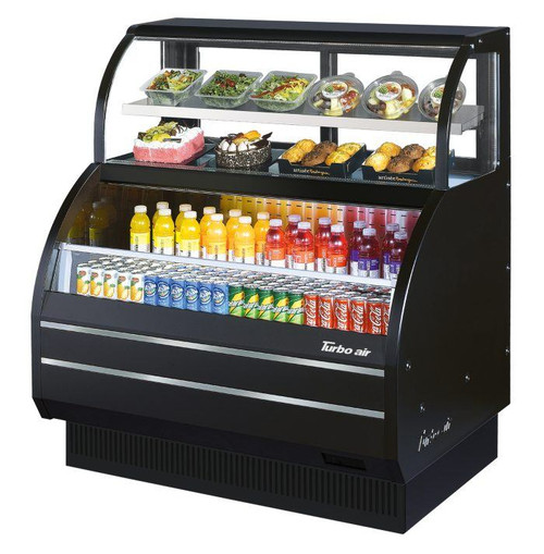 Turbo Air TOM-W-50SB-N 50.88" W Open Display Merchandiser Combination Case with Refrigerated Top Shelf Combination Case
