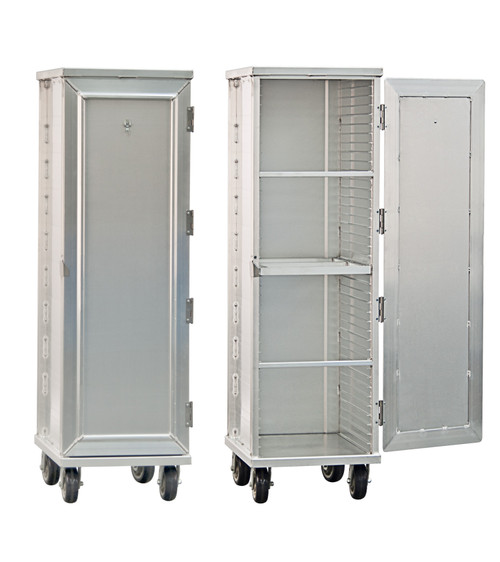 New Age 1292 69"H 38 Sheet Pan Rack Enclosed Cabinet with HD Base