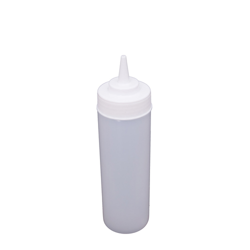 CAC China SQBT-W-12C 12 Oz. Clear Plastic Squeeze Bottle (12 Pack Per Case)
