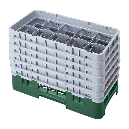 Cambro 10HS1114119 Camrack Glass Rack With (6) Soft Gray Extenders - 2 Cases