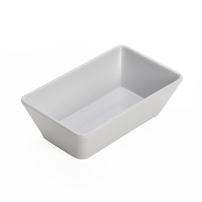 American Metalcraft MELRC3 10 Oz. Plastic White Rectangular Endurance Bowl