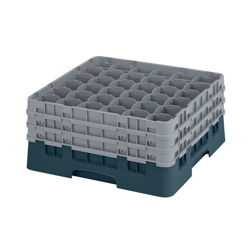 Cambro 36S738414 Camrack Glass Rack With (3) Soft Gray Extenders - 3 Cases