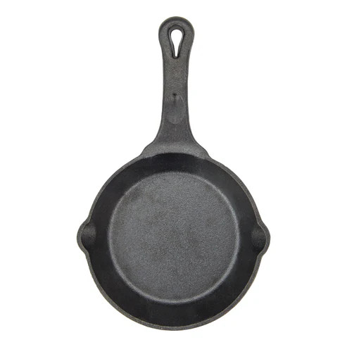 Winco CAST-6 6" Dia Cast Iron Round FireIron Skillet