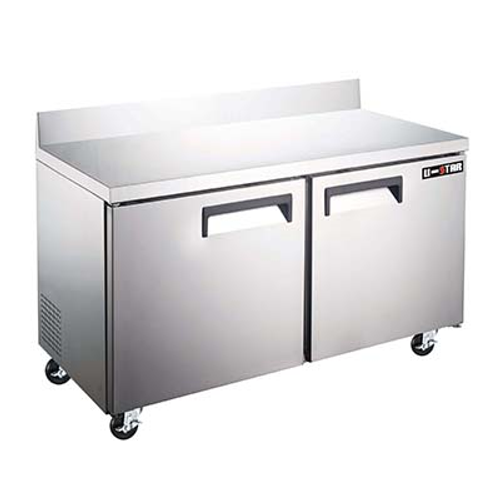 Admiral Craft USWR-2D 47.25" W 2-Section 2 Doors U-STAR Refrigerated Work Top Counter - 2.7 Amps