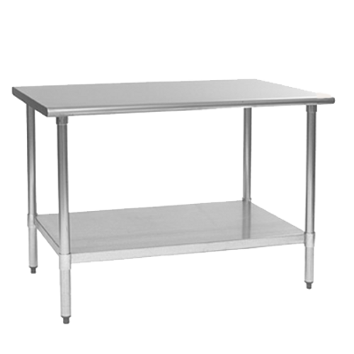 Eagle Group T3072B 72"W X 30"D 430 Stainless Steel Top Budget Series Work Table