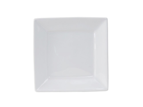 Tuxton GSP-002 Porcelain Porcelain White Square Plate (2 Dozen Per Case)