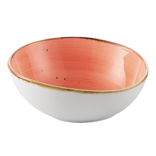 CAC China TUS-B6-CRL 13 Oz. Coral Porcelain Round Tucson Soup or Salad Bowl (3 Dozen Per Case)