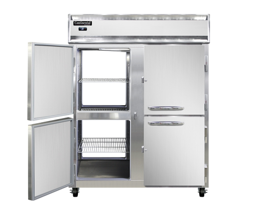 Continental Refrigerator 2RENSAPTHD 57"W Two-Section Solid Door Extra-Wide Refrigerator