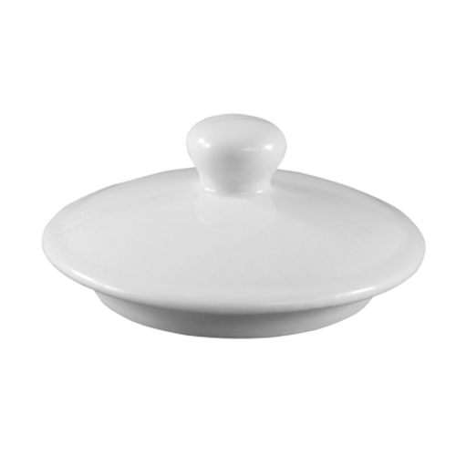 CAC China LN-15-LID 5.5" Dia. Super White Porcelain Lion Head Tureen or Bouillon Lid Only (2 Dozen Per Case)