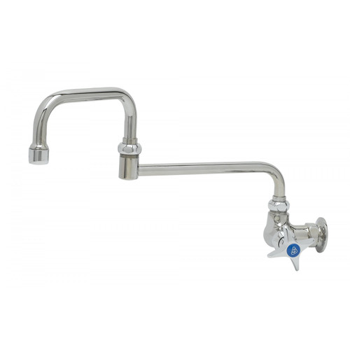 T&S Brass B-0261 Sink Faucet single 15" long extended double joint swing nozzle wall mounted
