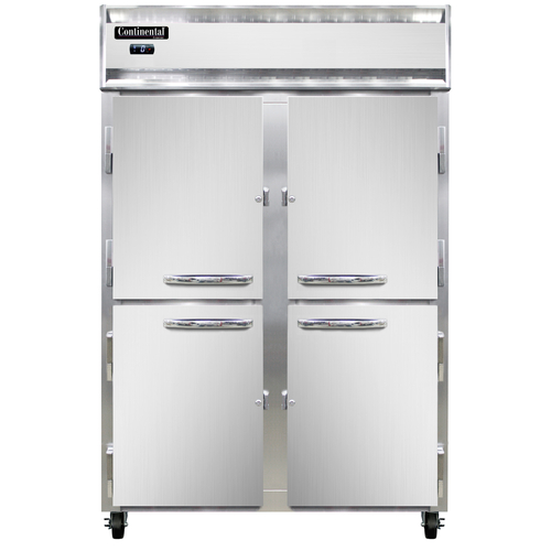 Continental Refrigerator 2FNHD 52" W Two-Section Solid Door Reach-In Freezer - 115 Volts