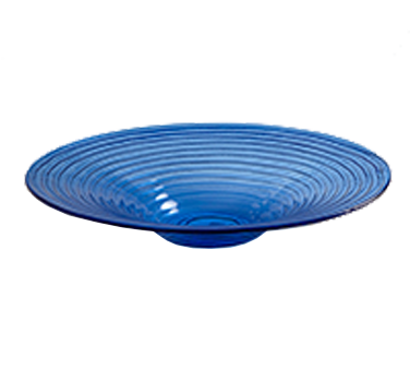 American Metalcraft GBB20 18" 128 Oz. Glass Blue Round Glacier Bowl