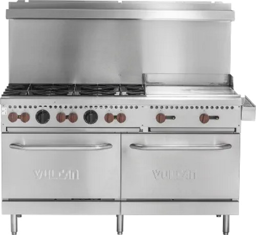 Vulcan SX60F-6B24G-LP 60" Liquid Propane SX Series Restaurant Range - 258,000 BTU