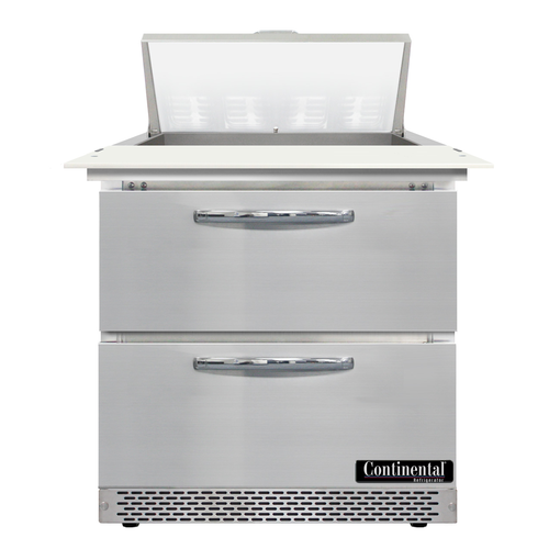 Continental Refrigerator D32N8C-FB-D 32" W One-Section Two Drawer Designer Line Sandwich Unit