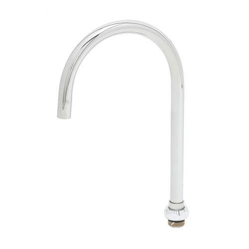 T&S Brass 133XP-F10 Nozzle swivel 10-5/16"H 5-11/16" spread gooseneck 6-5/16" clearance plain end outlet 1.0 gpm