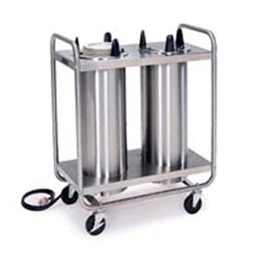 Lakeside 8200 Easy-Glide 35.5" W Stainless Steel Round Mobile Heated Dish Dispenser - 120 Volts