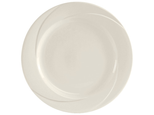 Tuxton ASU-009 12-1/2" Ceramic Pearl White Round Plate (1 Dozen)