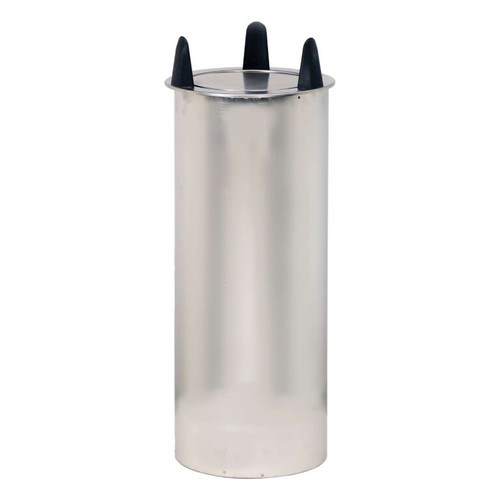 Lakeside 5009 Easy-Glide 9.13" Dia. Round Stainless Steel 1-Tube Shielded Dish Dispenser